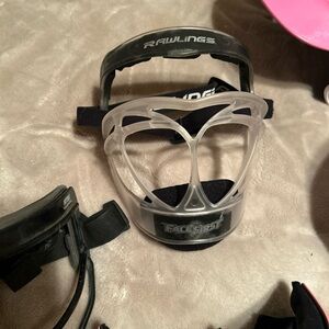Rawlings Face First Full Face Guard Clear Black for Baseball Softball